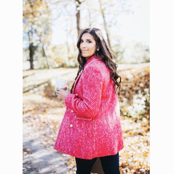 J. Crew Diamond Tweed Coat Size 4 - Picture 3 of 8